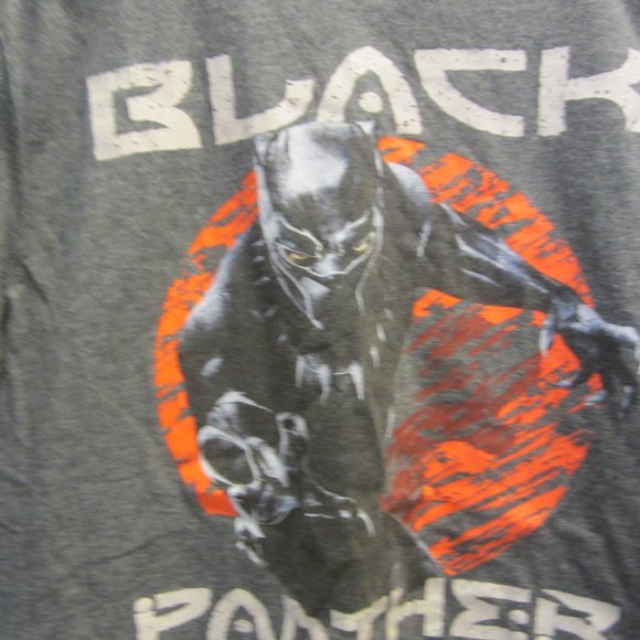 MARVEL BLACK PANTHER GRAPHIC TEE, GRAY SHIRT W/GRAPHICS, MEDIUM - Picture 2 of 4